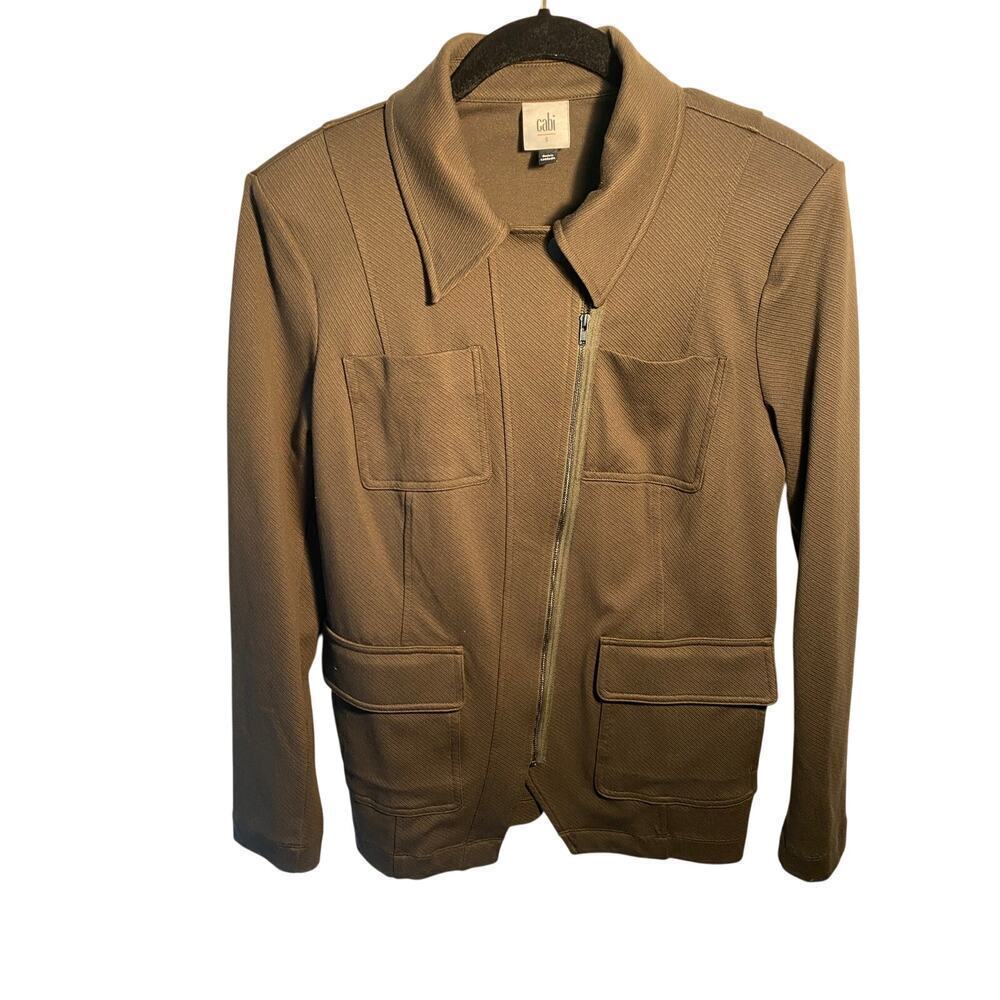Women's Cabi Moto Olive Green Jacket Size Small